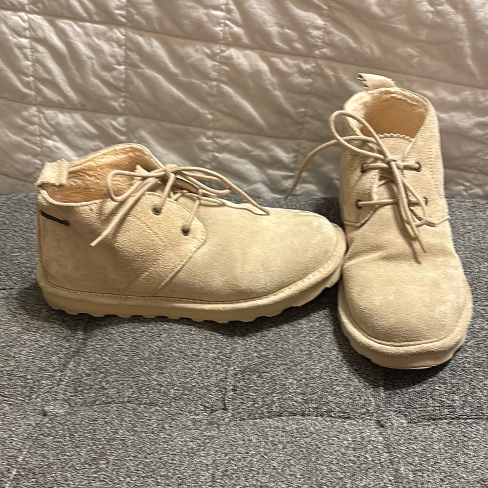 Women Beige Suede Shoes